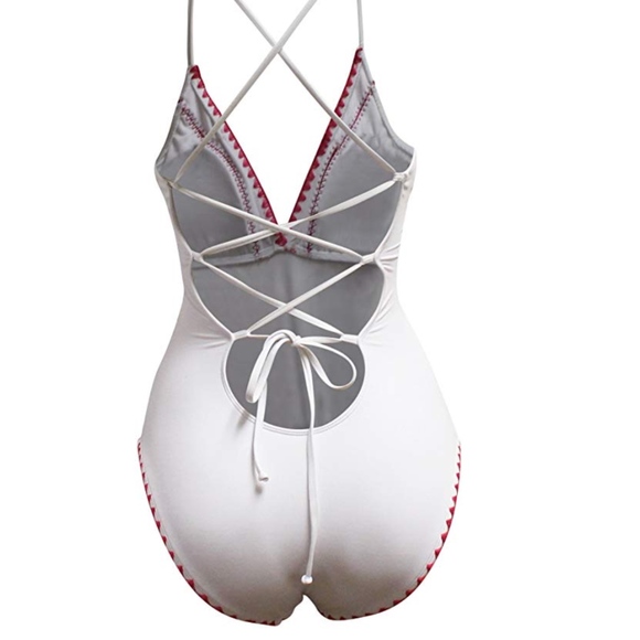 NWT Bar III Stitches One-Piece Swimsuit - Picture 3 of 3
